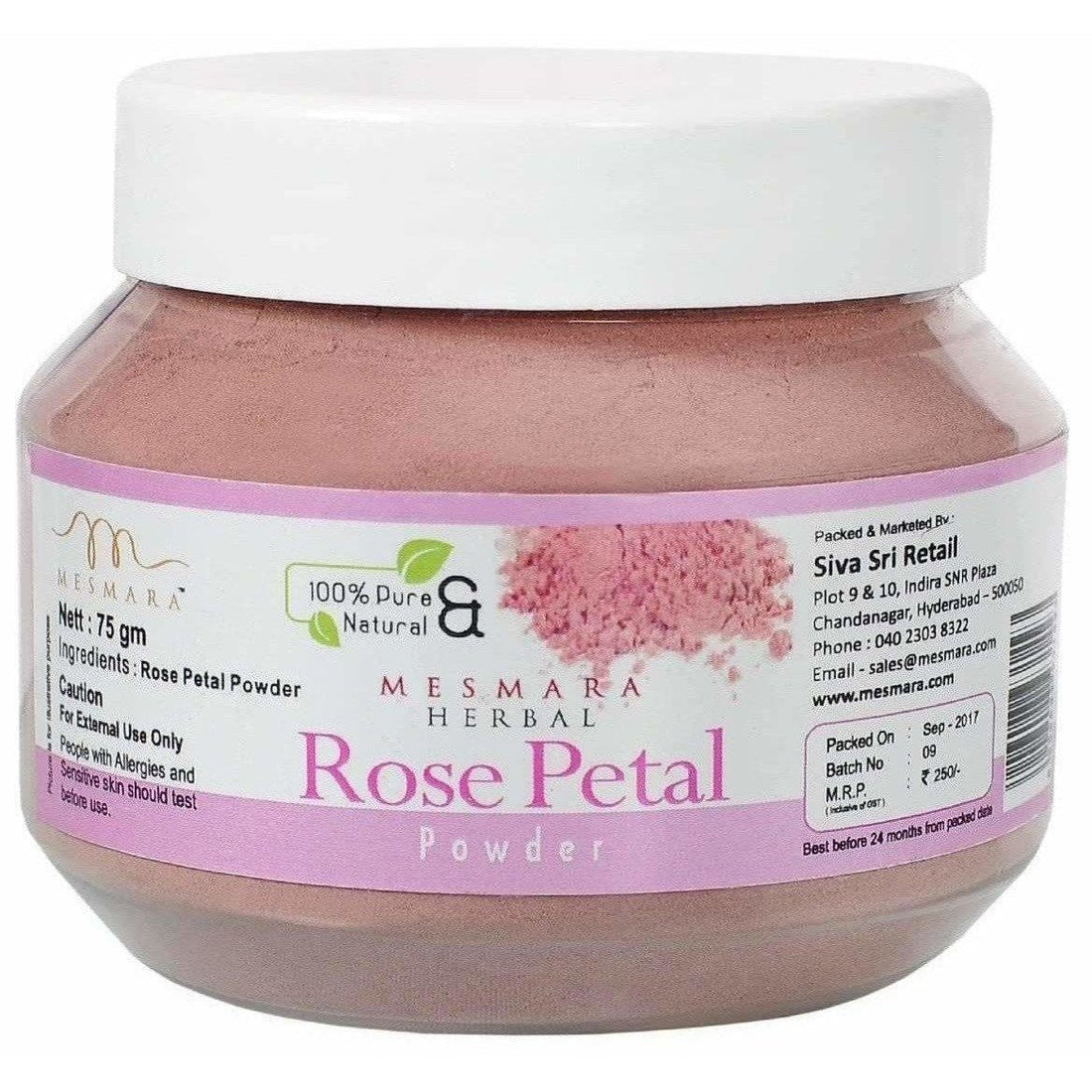 Mesmara Herbal Rose petal powder