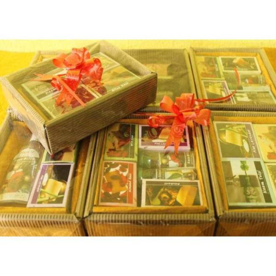 Neev Herbal Gift Box of Natural Soaps Handmade by Rural Women(4 nos)