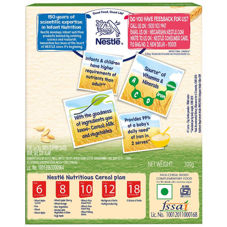 Nestle Cerelac Baby Cereal with Milk - Wheat-Rice Mixed Veg, From 10 to 24 Months