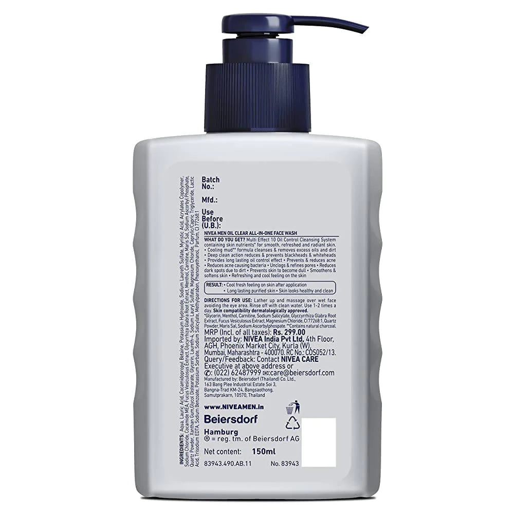 Nivea Men Oil Control All In 1 Face Wash