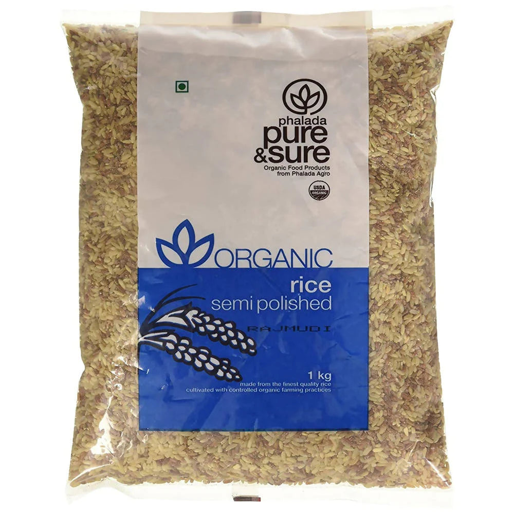Pure & Sure Organic Rice Semi Polished - Rajmudi