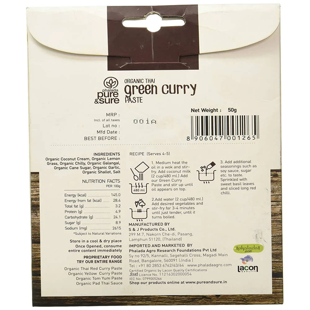 Pure & Sure Organic Thai Green Curry Paste