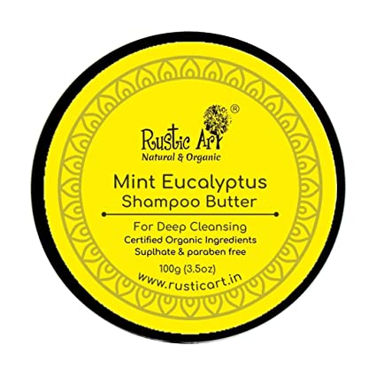 Rustic Art Mint Eucalyptus Shampoo Butter - 100 GM