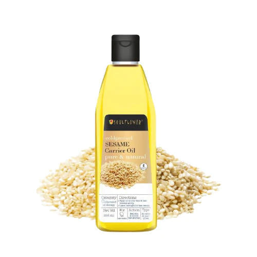 Soulflower Coldpressed Sesame Carrier Oil Pure & Natural