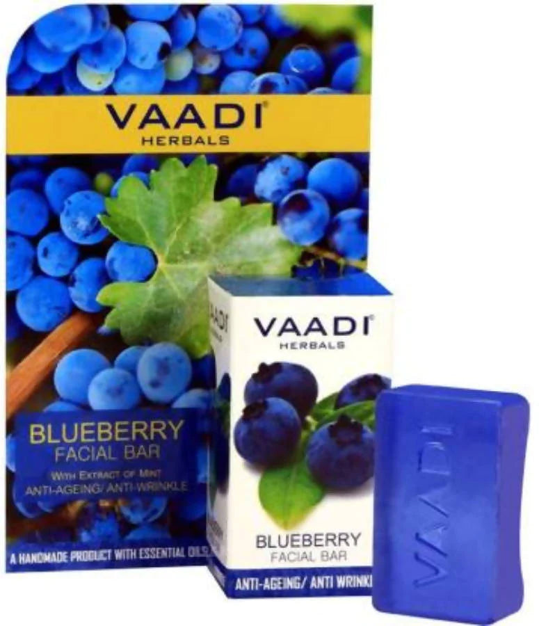 Vaadi Herbals Blueberry Facial Bar with Extract of Mint