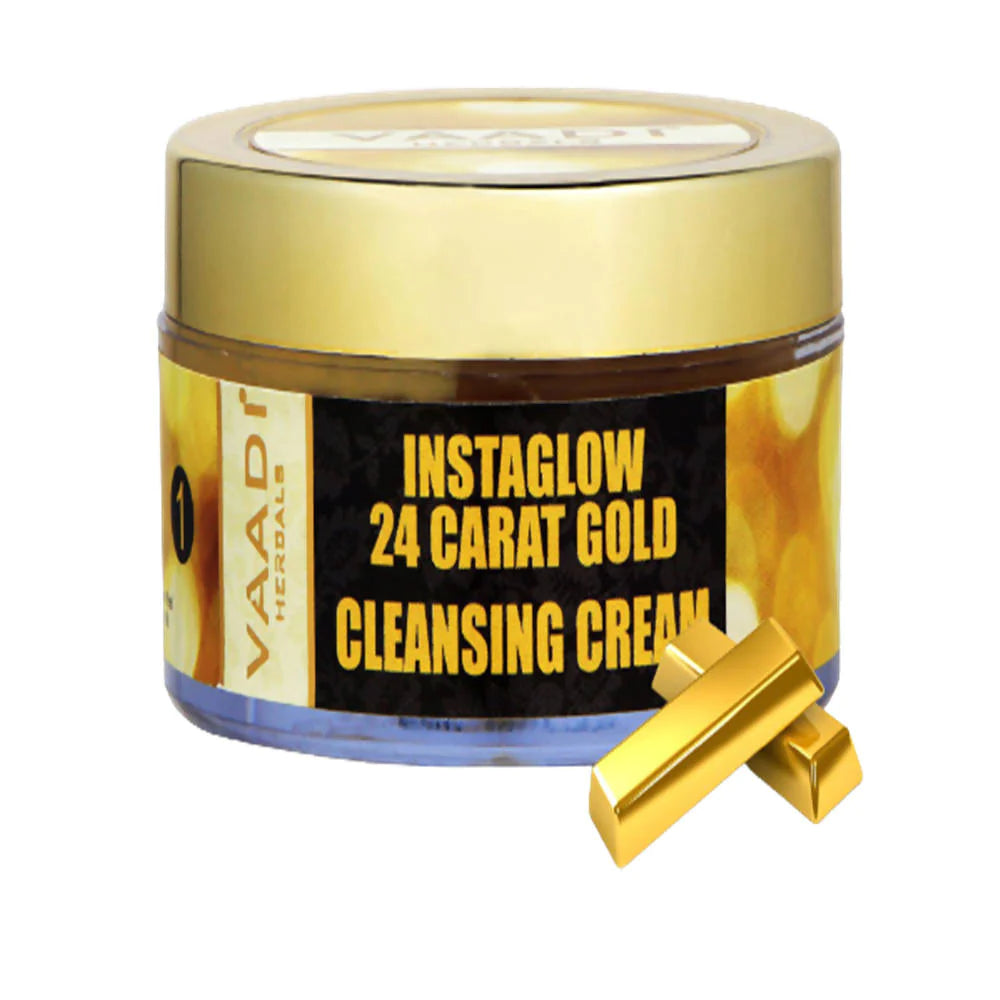 Vaadi Herbals 24 Carat Gold Cleansing Cream - Marigold Oil and Wheatgerm Oil