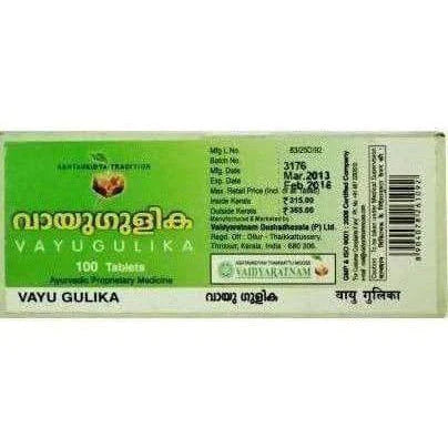 Vaidyaratnam Vayu Gulika Tablets