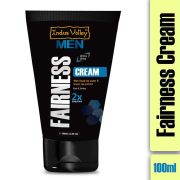 Indus valley Men Fairness Cream With Dead Sea Water & Green Tea Extract For Natural Fair Look