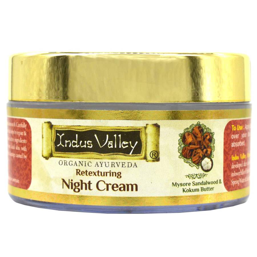 Indus valley Night Cream with Mysore Sandalwood & Kokum Butter For Face and Skin